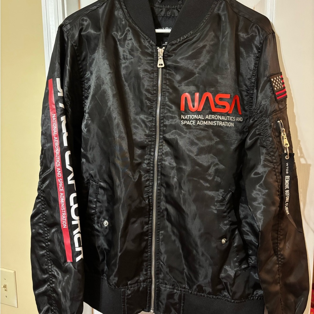 NASA Black Bomber Jacket